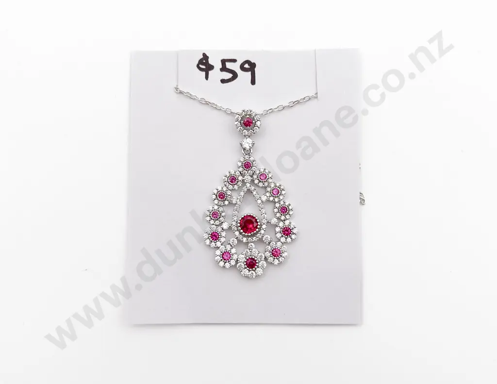 Three Pair S/S and Crystal Earrings and Pendant Image 1++