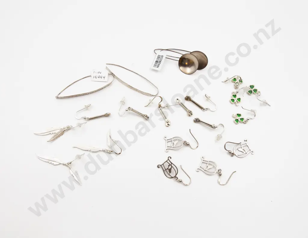 Eleven Pair Silver Earrings Image 1++