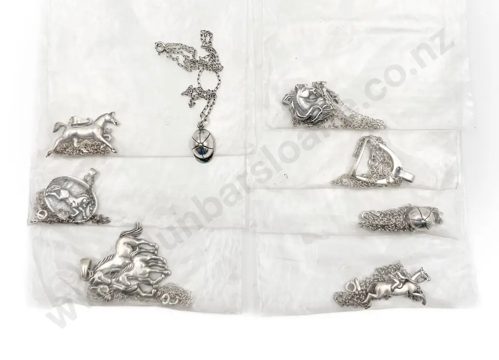 Eight S/S Horse Theme Pendants on Chain Image 1++