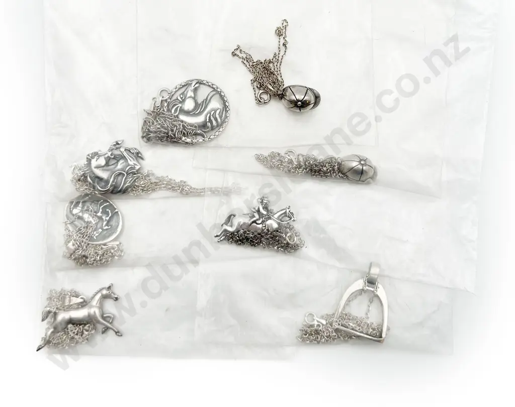 Eight S/S Horse Theme Pendants on Chain Image 1++