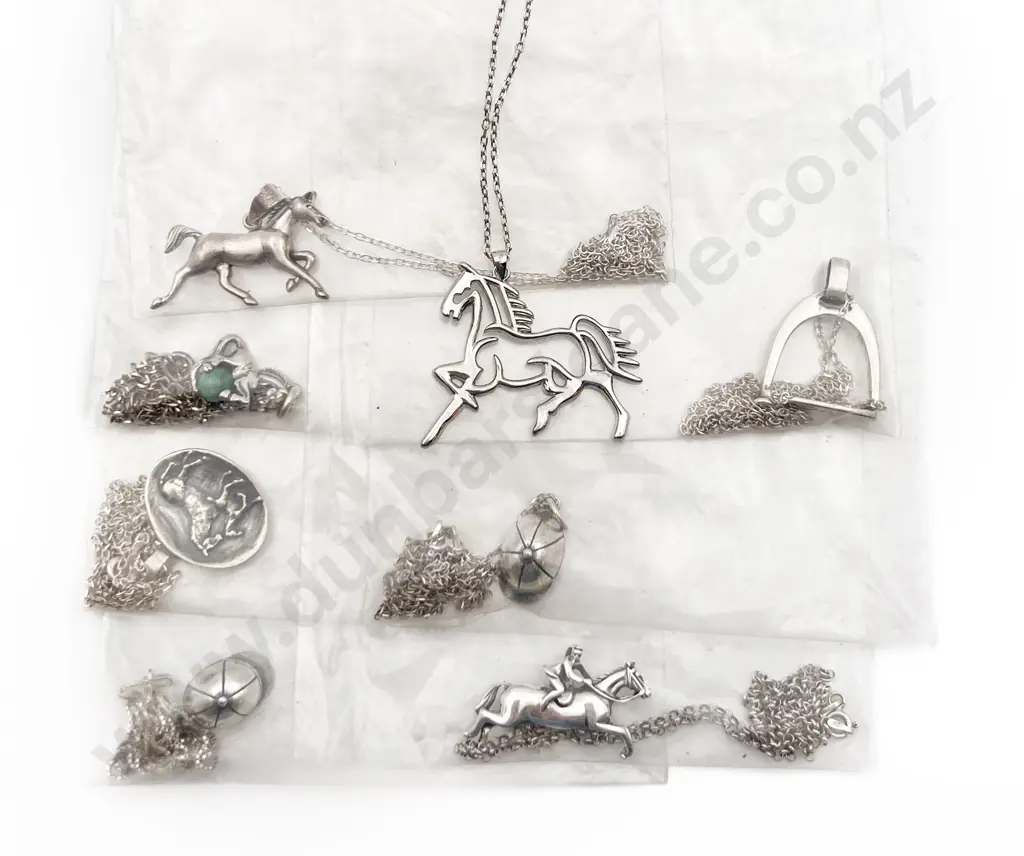 Eight S/S Horse Theme Pendants on Chain Image 1++