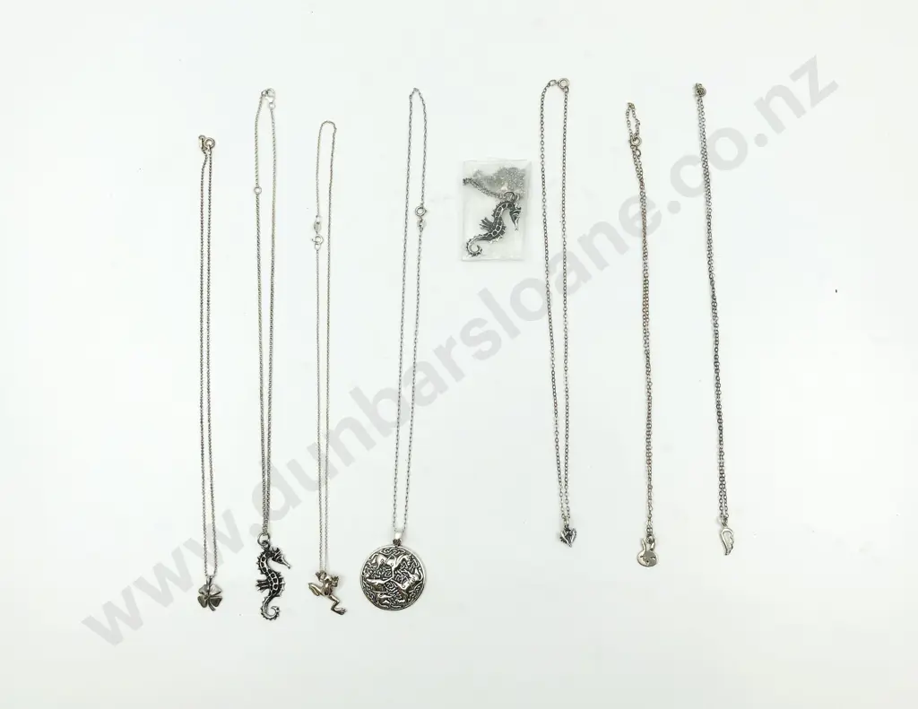 Eight Assorted S/S Charms on Chain Image 1++