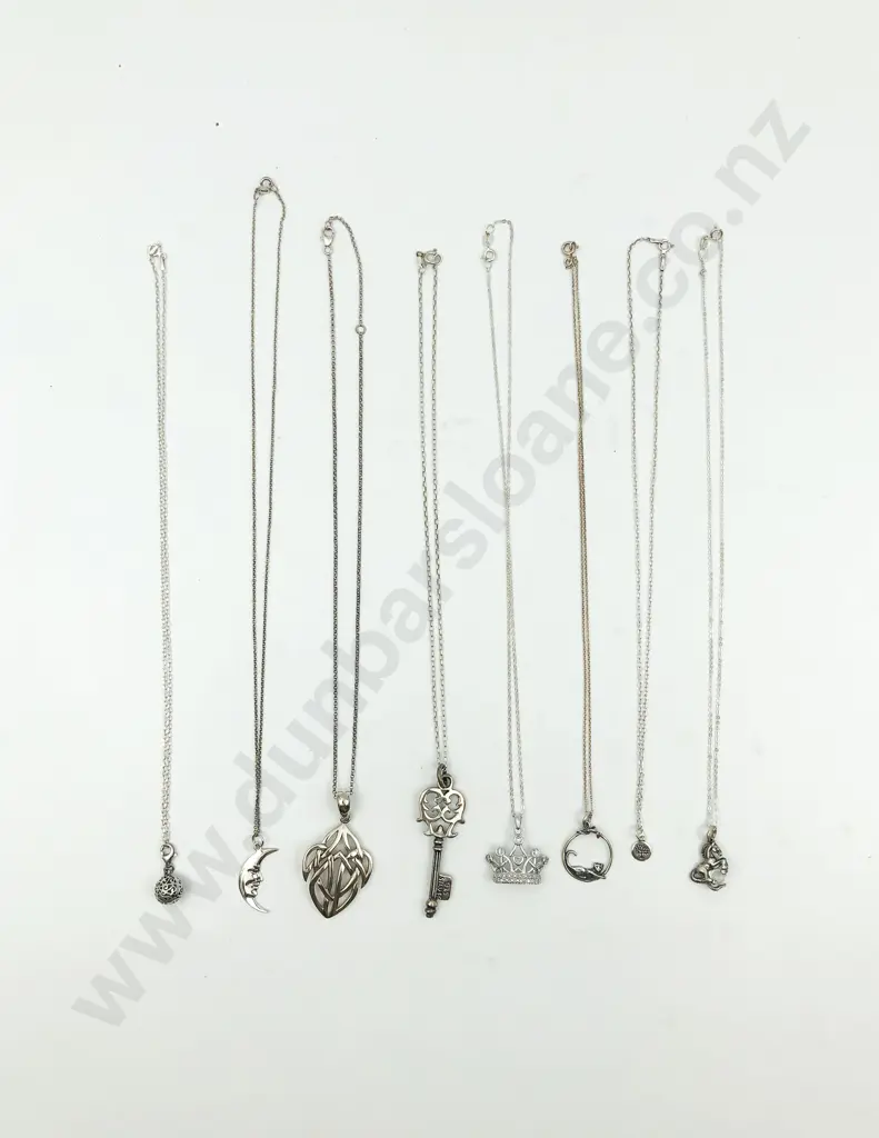 Eight Assorted S/S Charms on Chain Image 1++