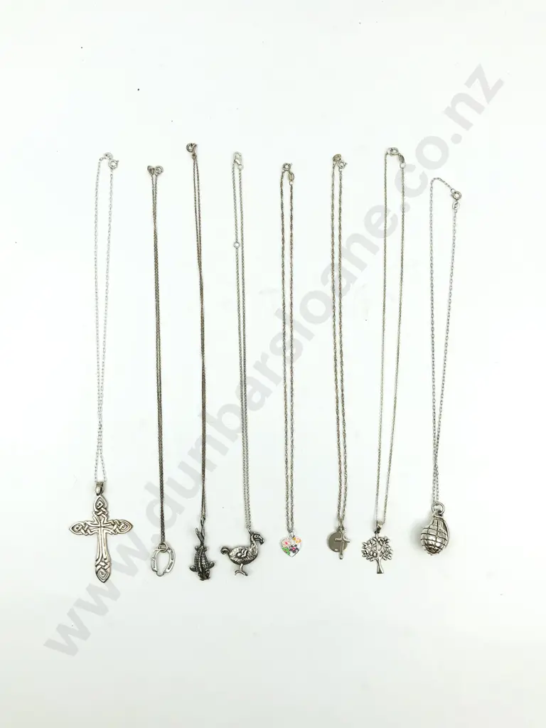 Eight Assorted S/S Charms on Chain Image 1++