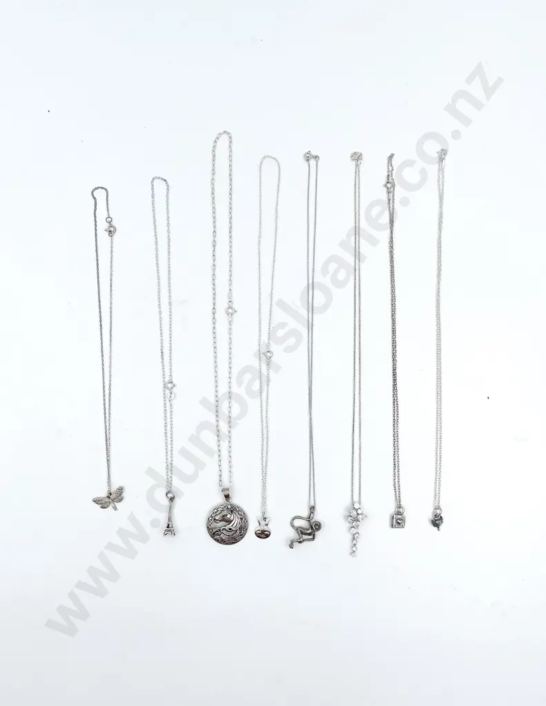 Eight Assorted S/S Charms on Chain Image 1++