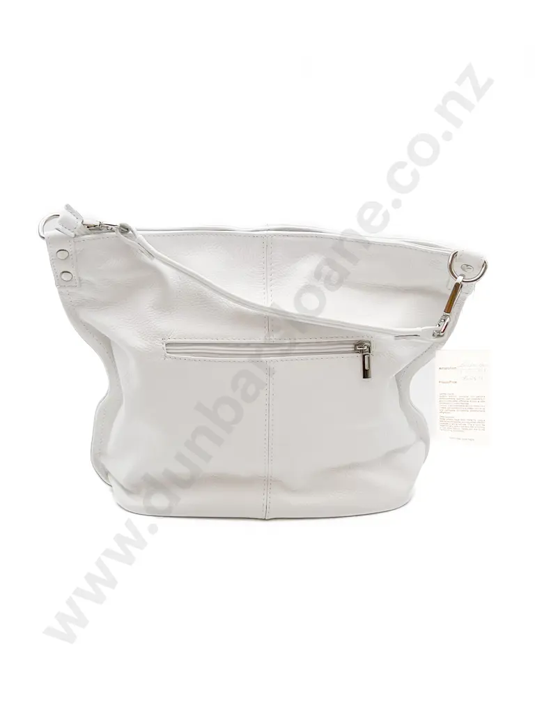 Made in Italy White Leather Tote Bag Image 1++