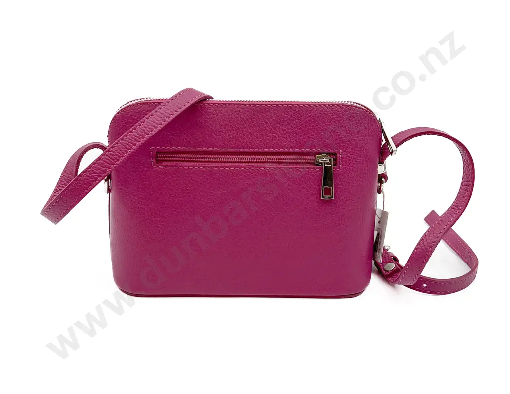 Made in Italy Pink Leather Across Body Strap Bag Image 1++