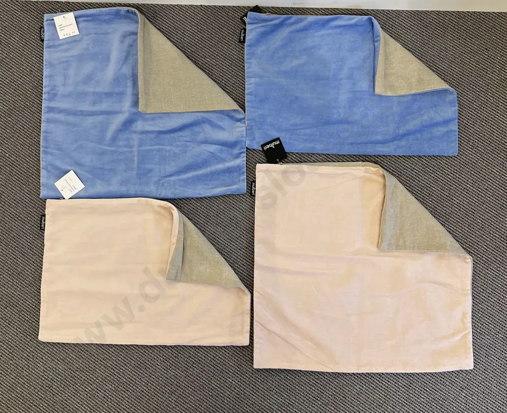 Four Velvet and Linen Cushion Covers Image 1++