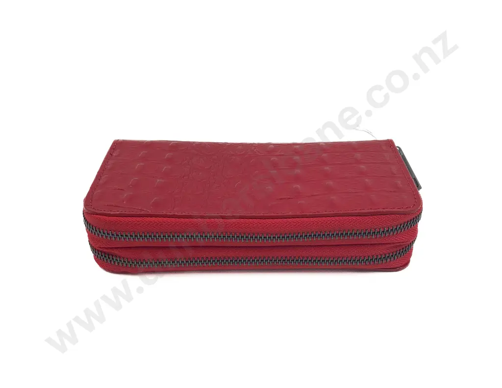 Made in Italy Red Leather Two Section Purse Image 1++