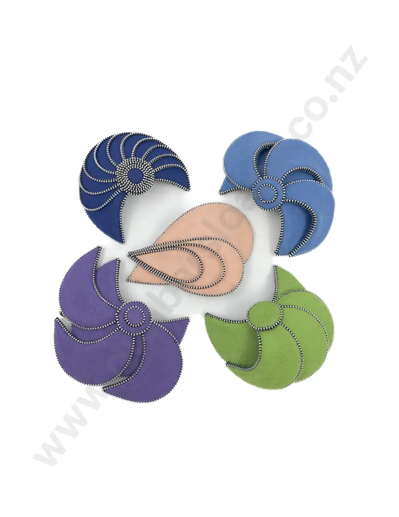 Five Art Deco Style Felt and Steel Fascinators Image 1++