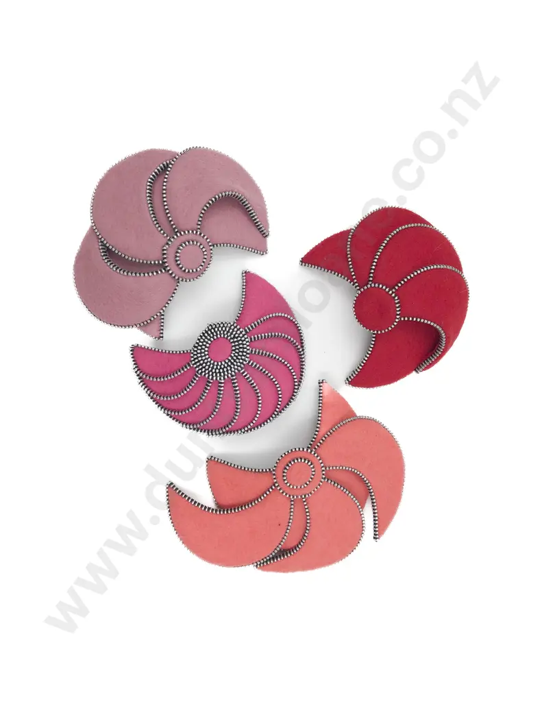 Four Art Deco Style Felt and Steel Fascinators Image 1++