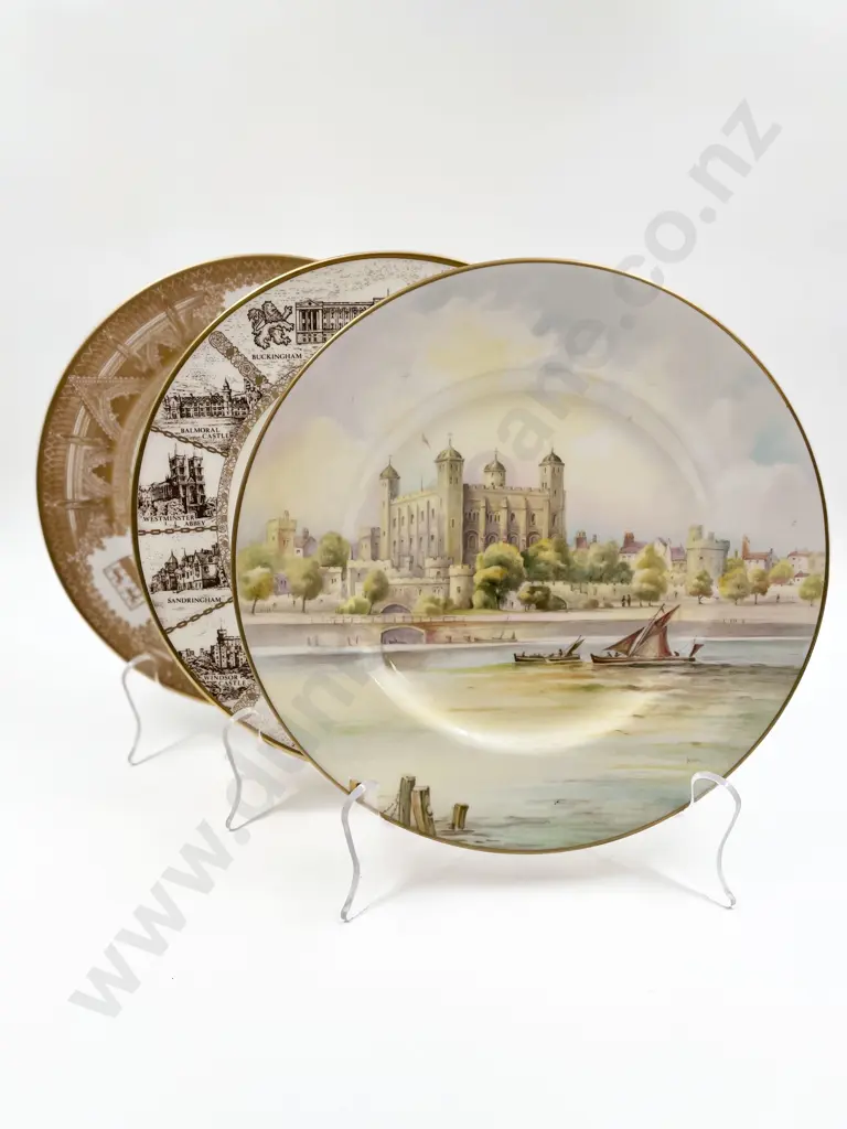 Three Assorted Decorative Bone China Plates Image 1++
