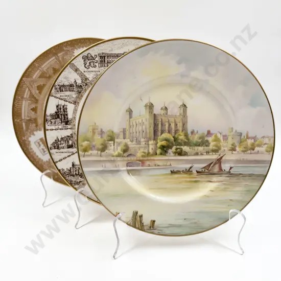 Three Assorted Decorative Bone China Plates