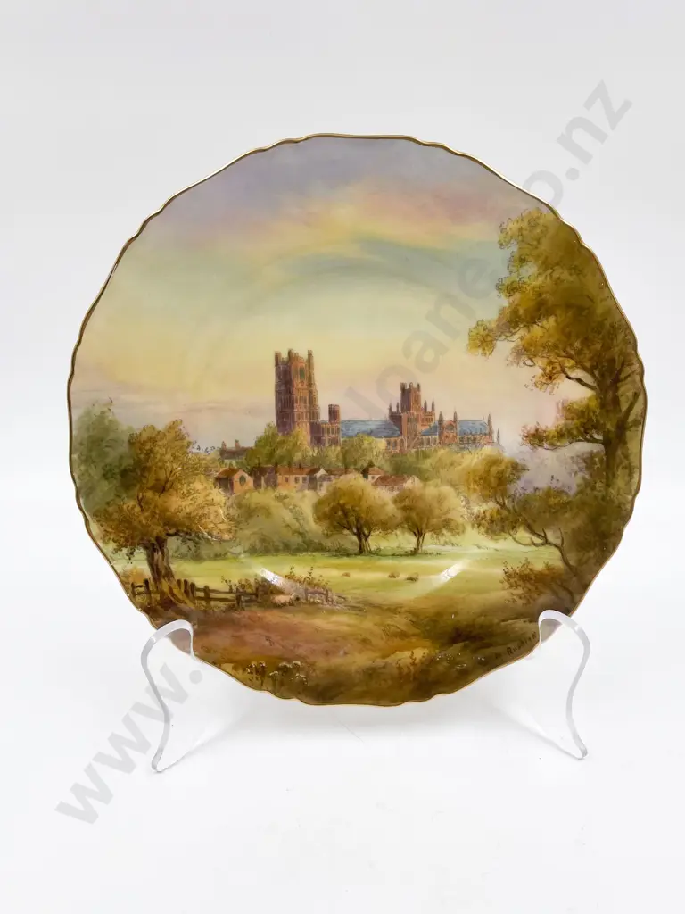 Two Royal Worcester Cathedral Plates Image 1++