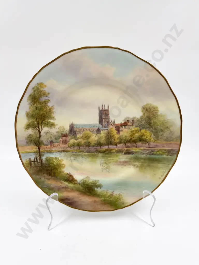 Two Royal Worcester Scenic Plates Image 1++