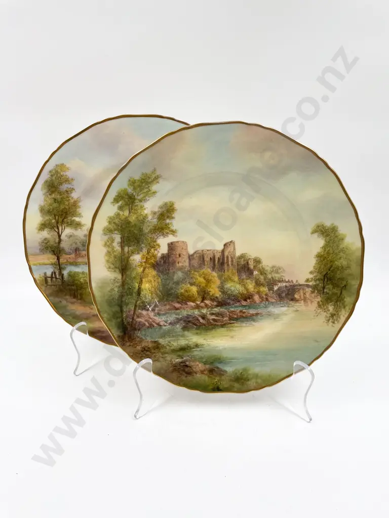 Two Royal Worcester Scenic Plates Image 1++