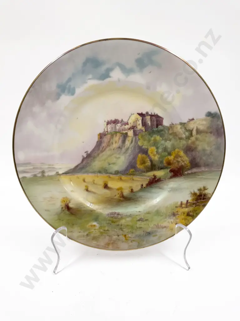 Two Royal Worcester Castle Plates Image 1++