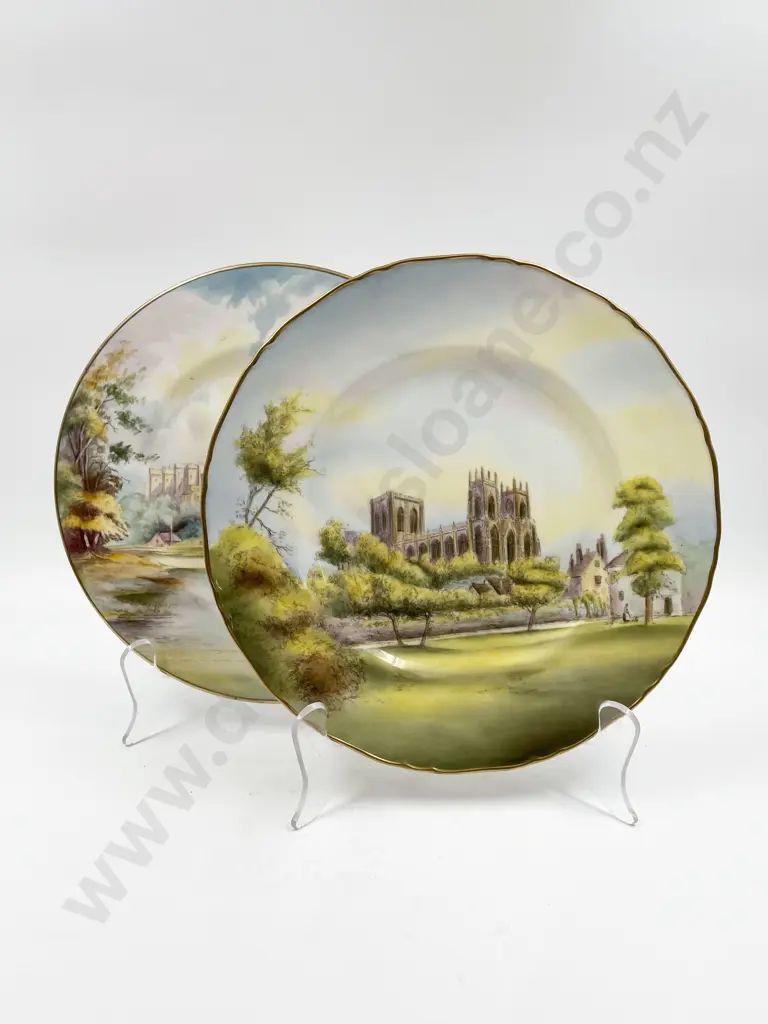 Two Royal Worcester Scenic Plates Image 1++