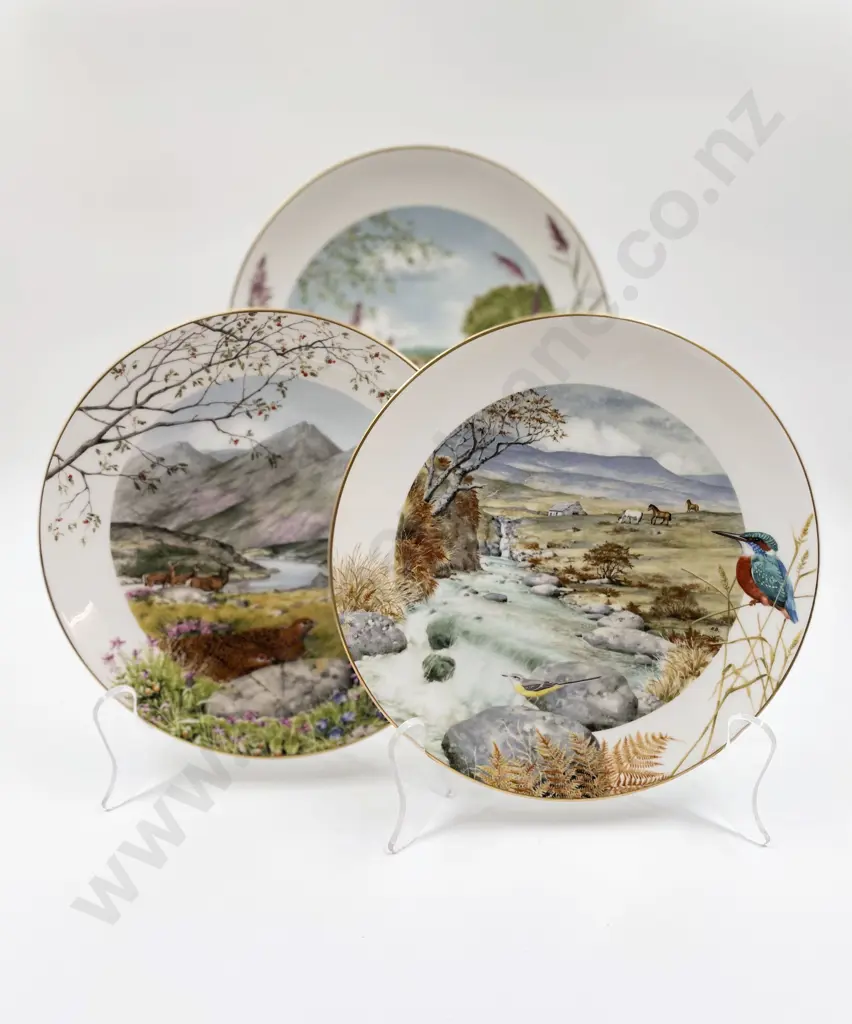 Six Royal Worcester Peter Barrett Seasons Plates Image 1++