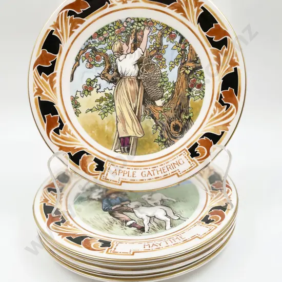 Set of Six RD Scenic Plates