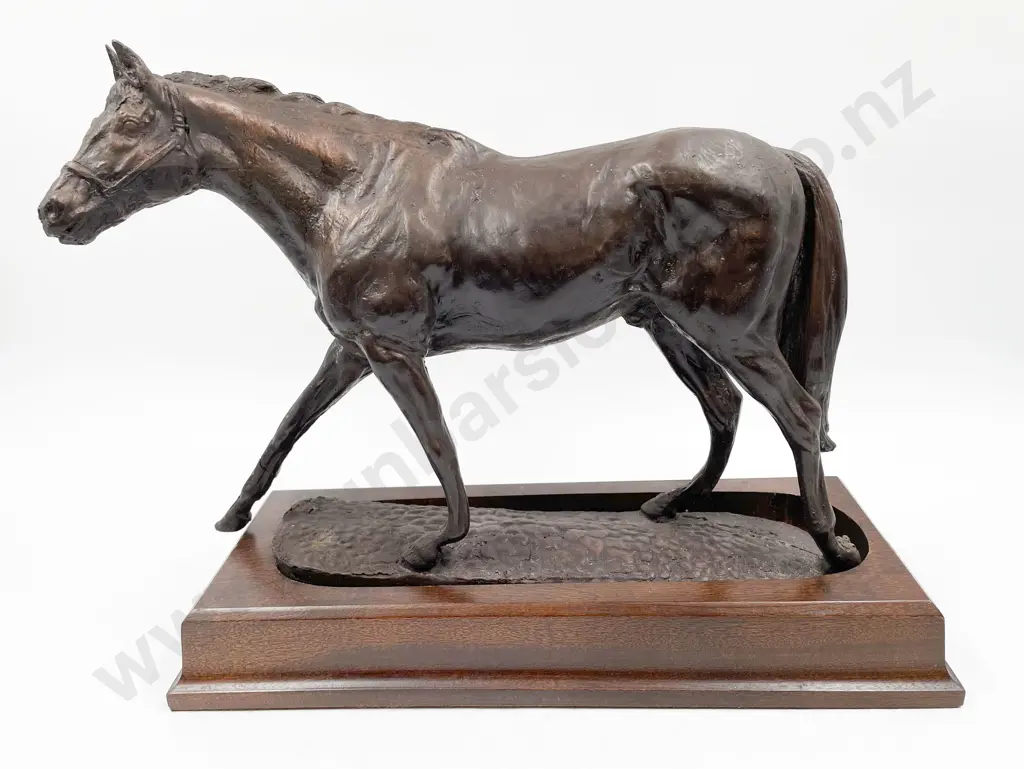 Bronzed Resin Model of a Stallion Image 1++