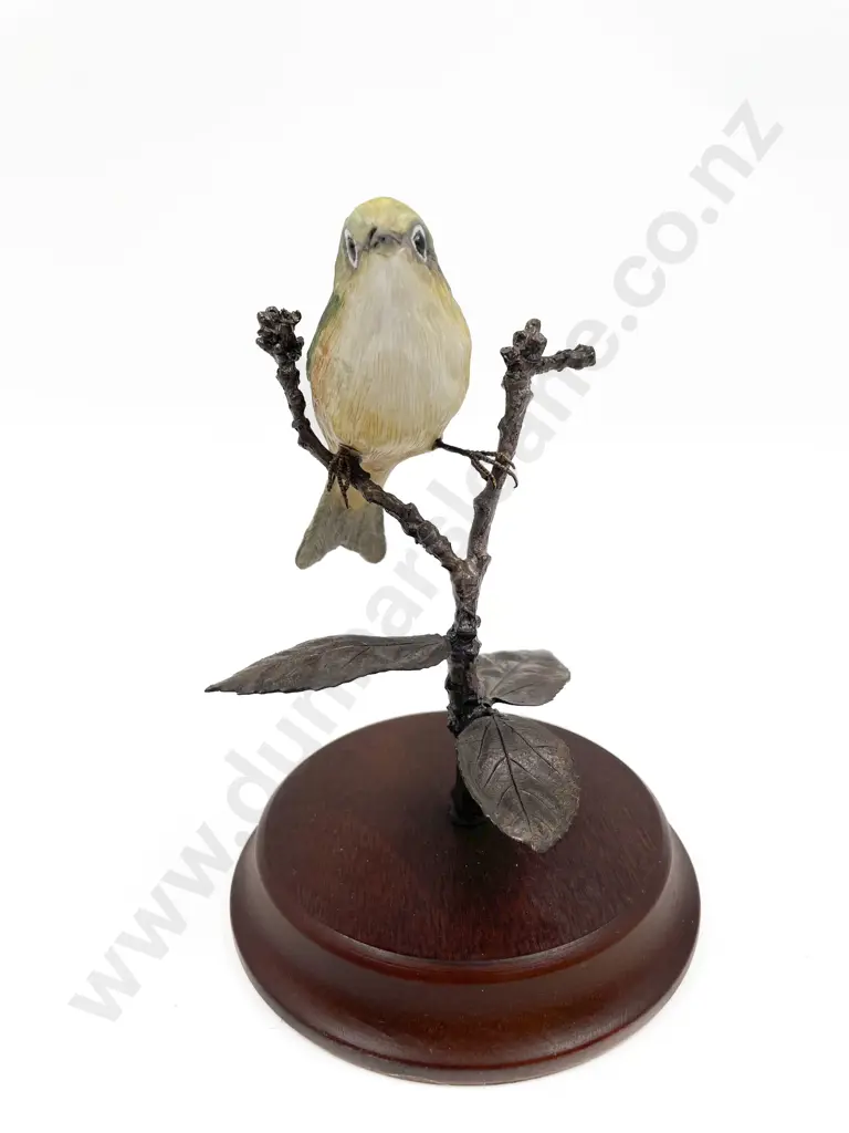 NZ Hereford Bone China Model of a Wax Eye Image 1++
