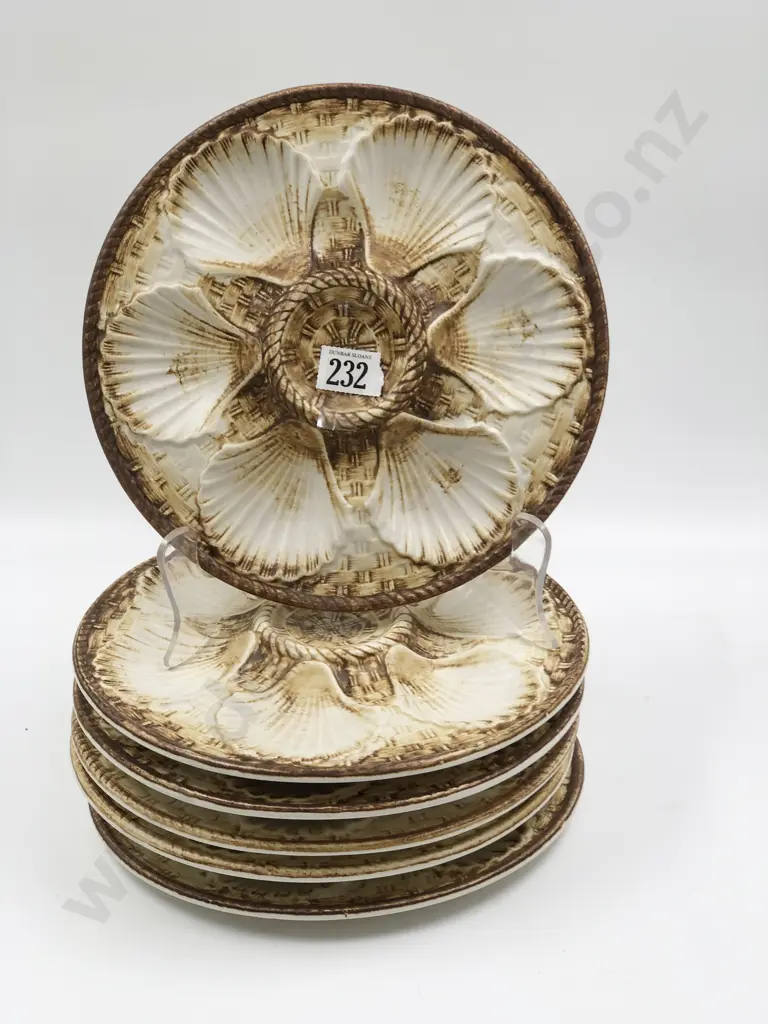 French Langchamp Six Scallop Plates Image 1++