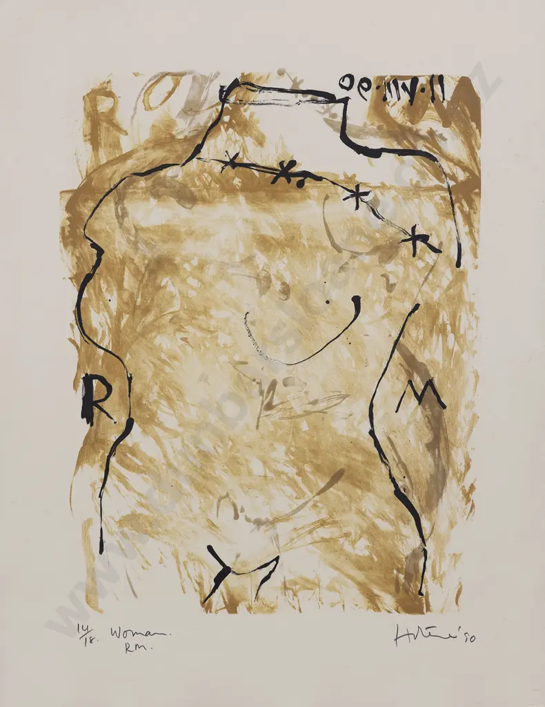 Ralph Hotere (1931 - 2013) - Woman RM Image 1++