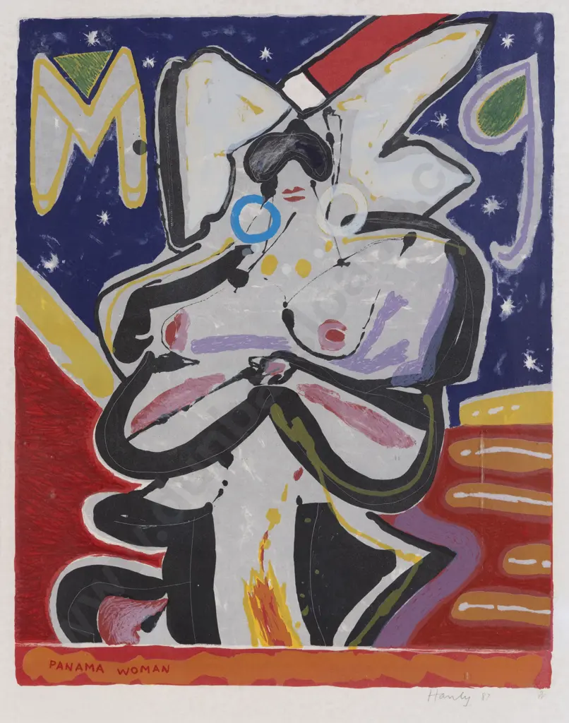 Pat Hanly (1932 - 2004) - Panama Woman Image 1++