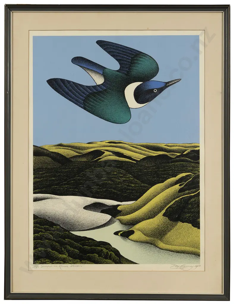 Donald Binney (1940-2012) - Swoop of the Kotare Image 1++