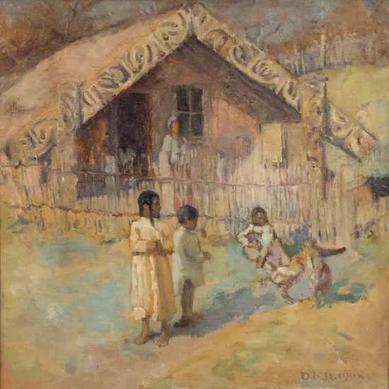 Dorothy Kate Richmond (1861-1935) - Outside the Pā