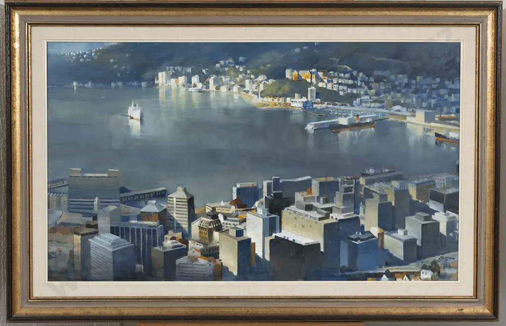 Peter McIntyre (1910 - 1995) - The City from Mt Tinakori Image 1++