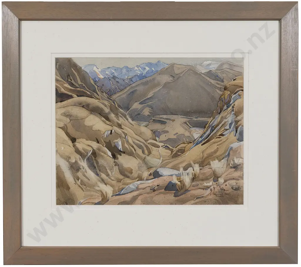 Olivia Spencer-Bower (1905 - 1982) - Untitled (mountain landscape) Image 1++