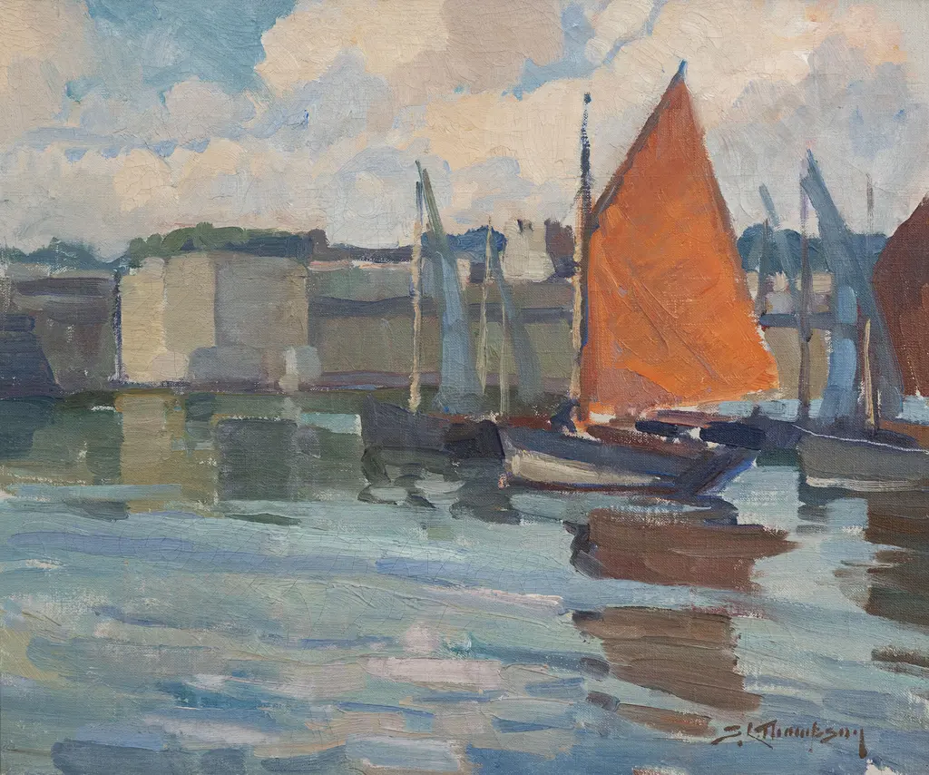 Sydney Lough Thompson (1877-1973) - The Red Sail Image 1++