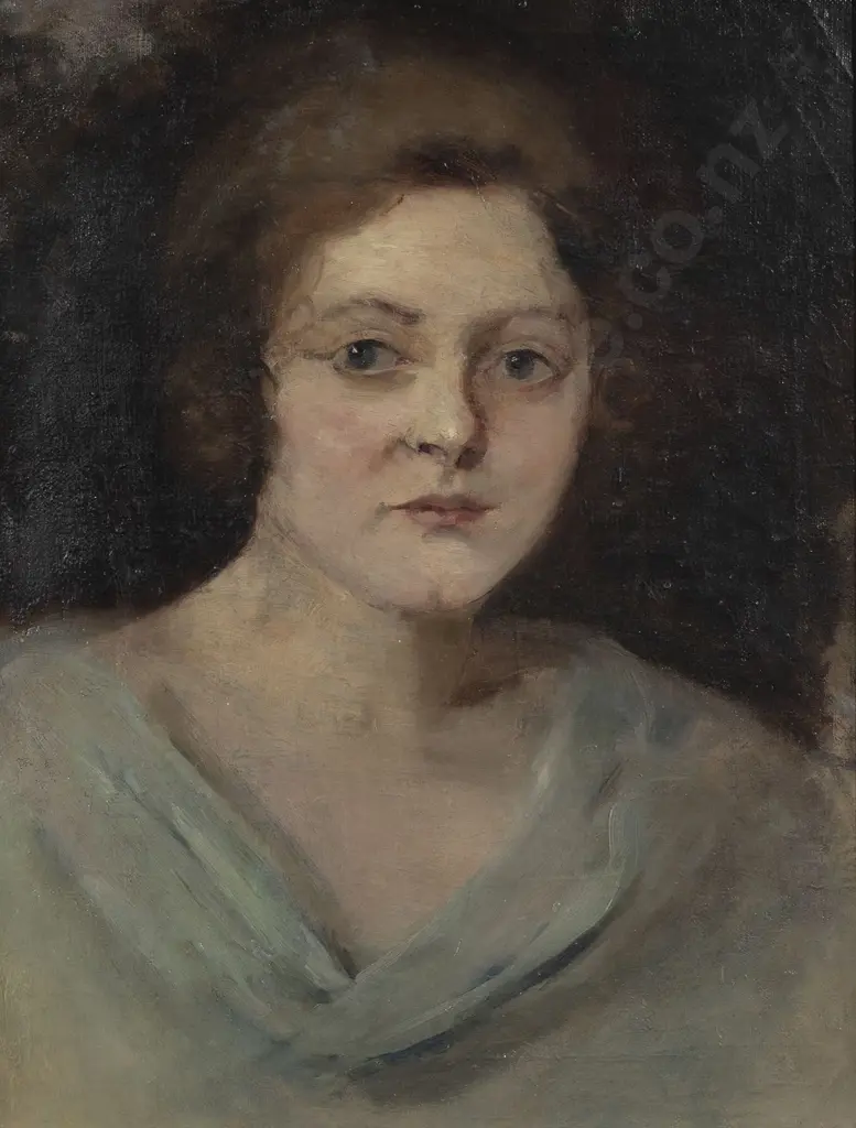 Grace Joel (1865-1924) - Portrait of a Young Woman (Niece of Dora Meeson) Image 1++