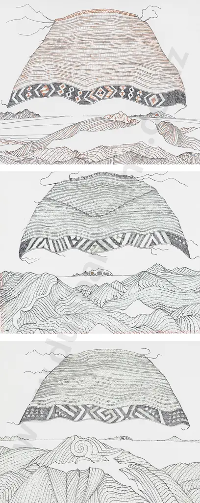 John Bevan Ford (1930-2005) - Te Hono Ki Ranana (set of three numbered 19 Image 1++