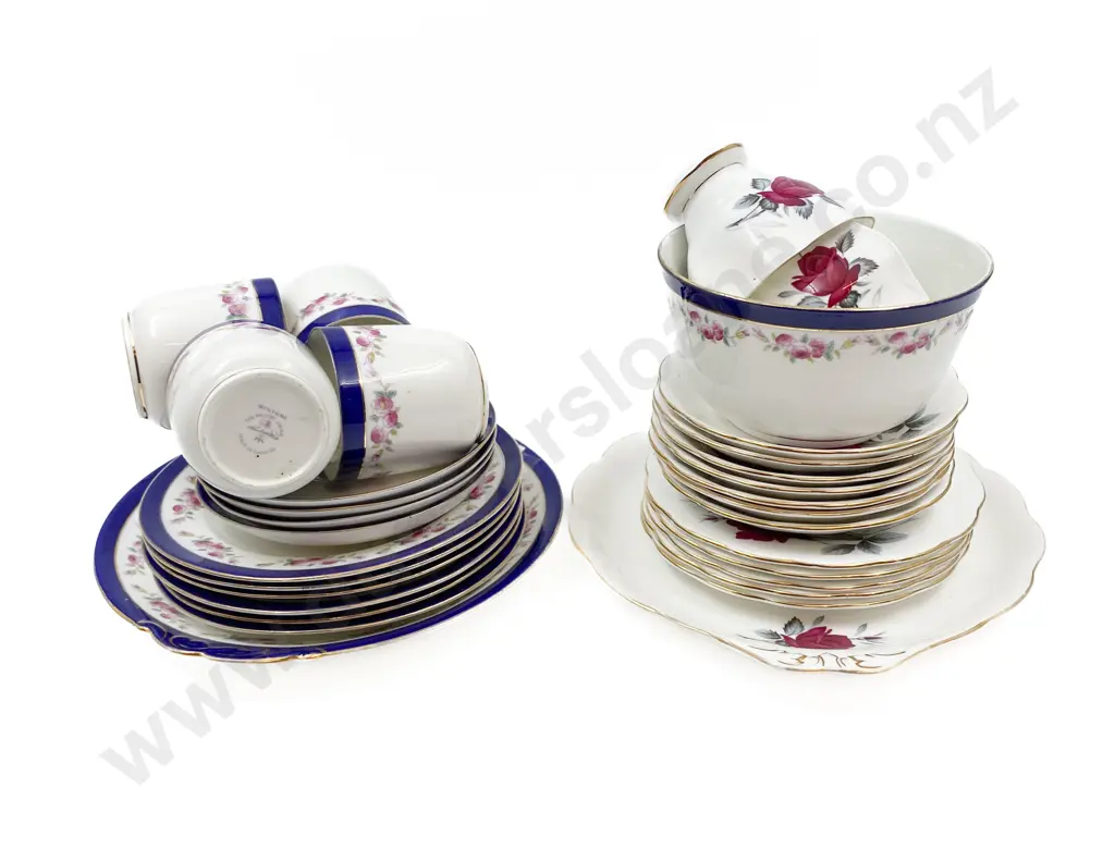 Two Floral Decorated Part Tea Sets Including Royal Albert Image 1++