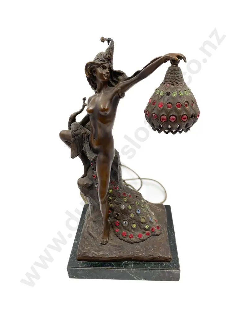 Reproduction Art Nouveau Figural Lamp (Faults) Image 1++
