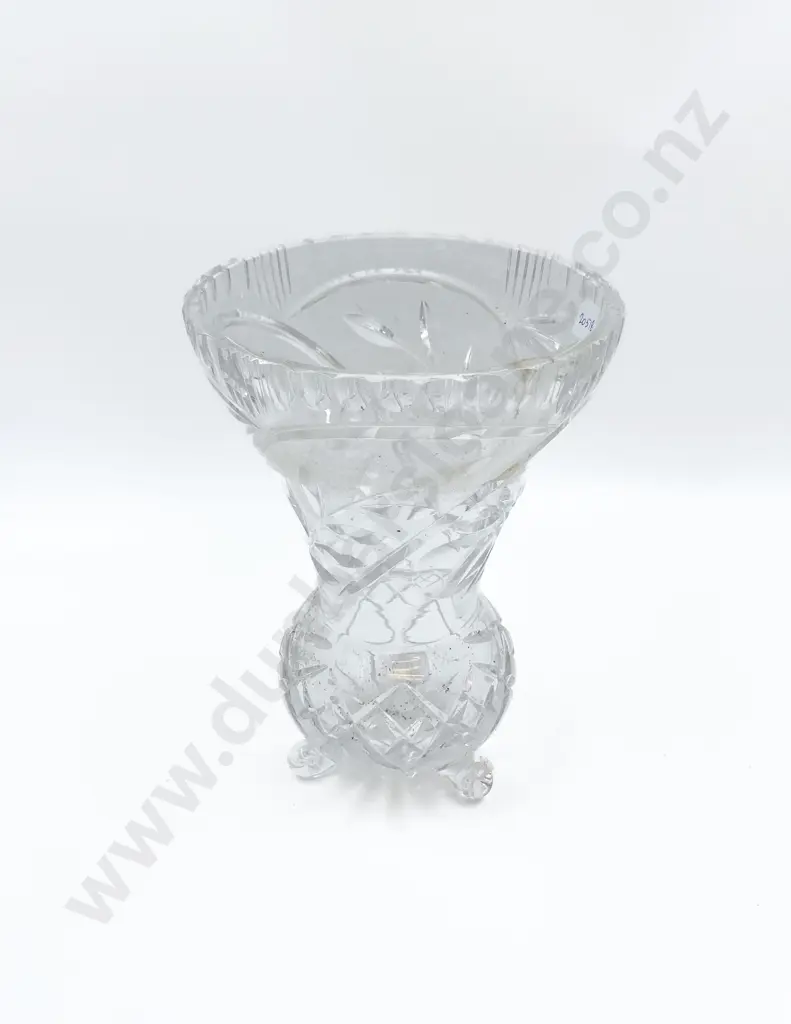 Large Footed Crystal Vase Image 1++