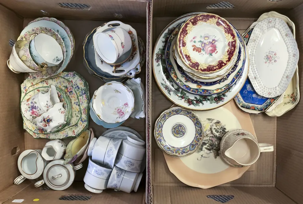 Two Boxes of Assorted Fancy China Image 1++