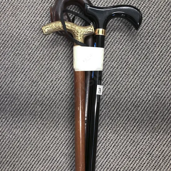 Three Assorted Walking Sticks