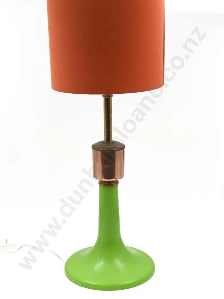 Mid Century Table Lamp and Shade Image 1++