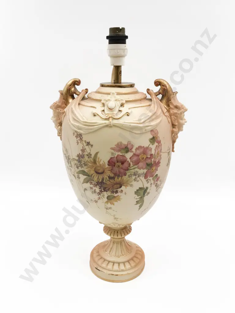 Royal Worcester Vase Converted to Lamp (Repair) Image 1++