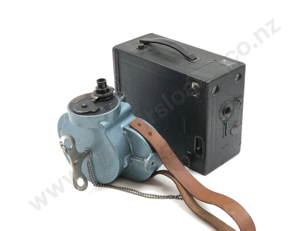 Vintage Bill & Howell Company Movie Camera Together with Box Camera Image 1++