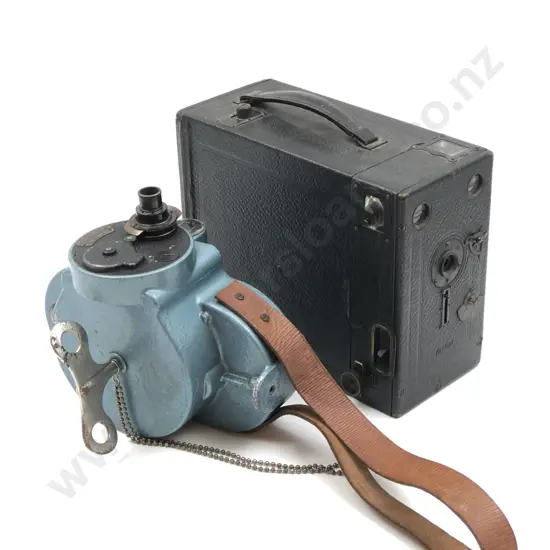 Vintage Bill & Howell Company Movie Camera Together with Box Camera