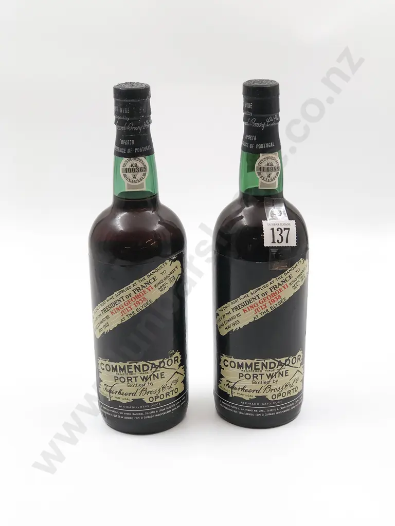 Two Bottles of Commendador Port Wine 75cl Image 1++