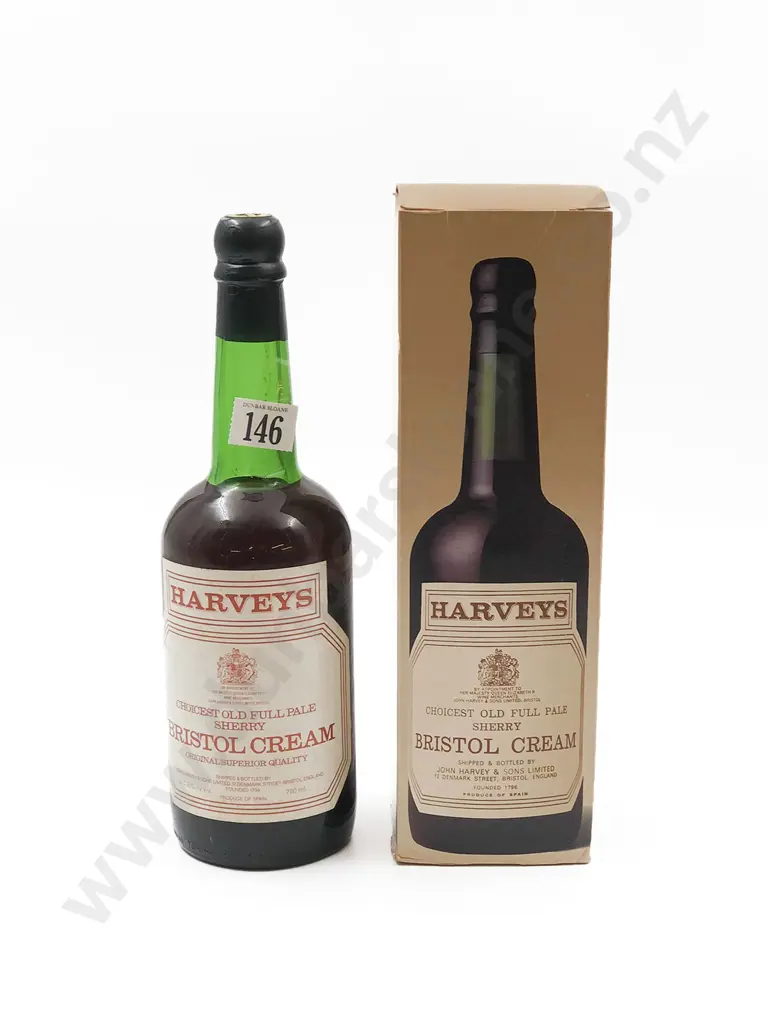 Two Bottles of Harveys Bristol Cream Sherry 700 ml Image 1++