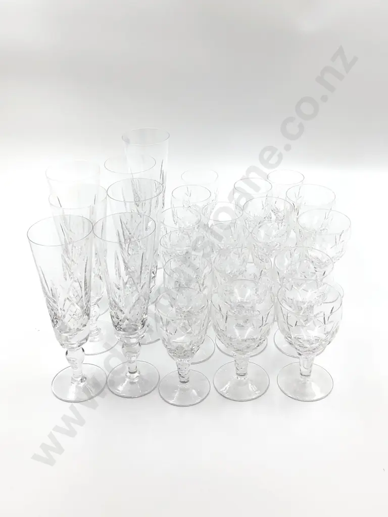 Qty of Assorted Stuart Crystal Including Champagne Glasses (25) Image 1++