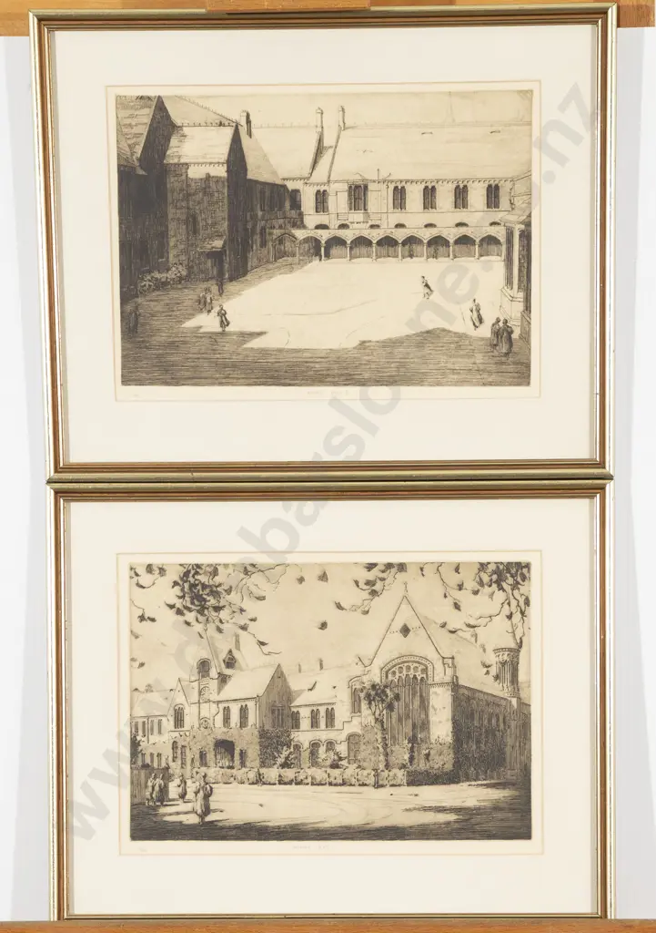 Ronald James McKenzie ( New Zealand 1897-1963) - Two Etchings Image 1++