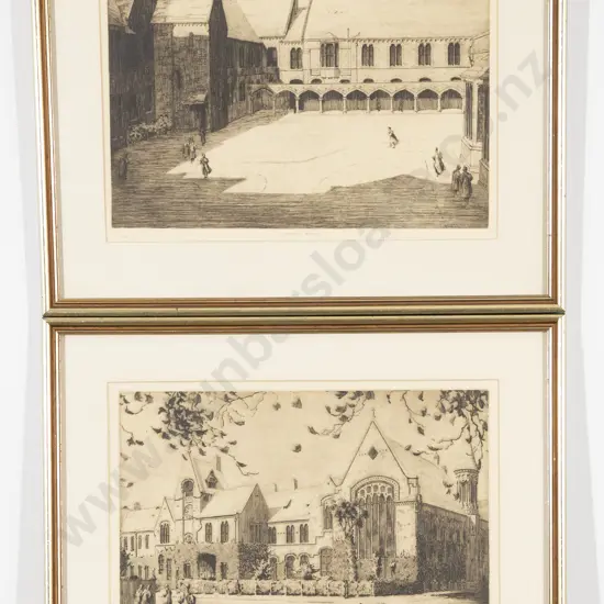 Ronald James McKenzie ( New Zealand 1897-1963) - Two Etchings